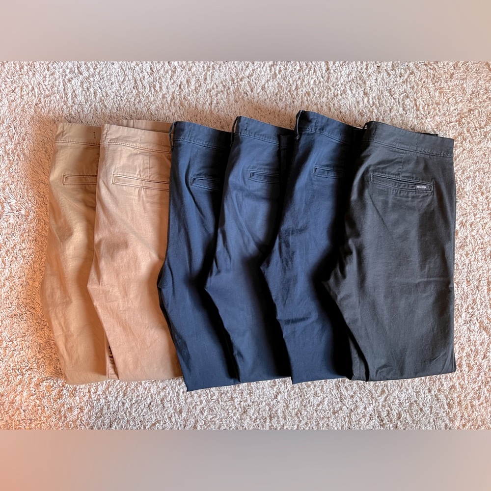 ✨6 Pairs!!! Mens Hollister Slim Straight Chinos